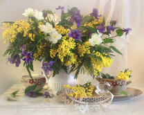 Без бренда «Натюрморт из мимоз и колокольчиков» в Подольске