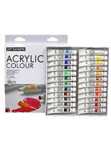 Без бренда «Коробка 24 шт.: Акриловые краски «Две картинки» 24 шт. по 12 мл, проф. пигмент» в Подольске