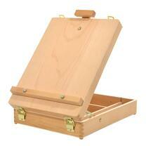 Без бренда «Коробка 6 шт.: Мольберт Две картинки этюдный ящик, настольный, хлопушка 55 см» в Подольске