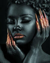 Без бренда «Коробка 20 шт: Портрет с золотыми ногтями» в Подольске