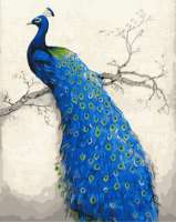 Без бренда «Павлин с голубыми перьями на ветке дерева» в Подольске в интернет-магазине Без бренда «Павлин с голубыми перьями на ветке дерева» в Подольске