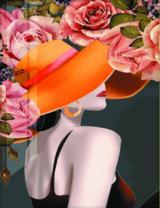 Без бренда «Дама в яркой шляпе и розы» в Подольске в интернет-магазине  Без бренда «Дама в яркой шляпе и розы» в Подольске