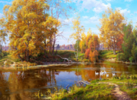 Без бренда «Осенний лес и берег реки» в Подольске в интернет-магазине  Без бренда «Осенний лес и берег реки» в Подольске