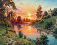 Без бренда «Вид на реку на закате» в Подольске в интернет-магазине  Без бренда «Вид на реку на закате» в Подольске