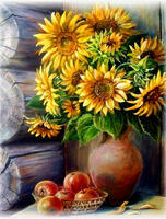 Без бренда «Кувшин с подсолнухами и корзинка с яблоками» в Подольске